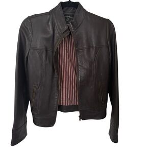 Vera Pelle Real Leather Brown Jacket. Size 42